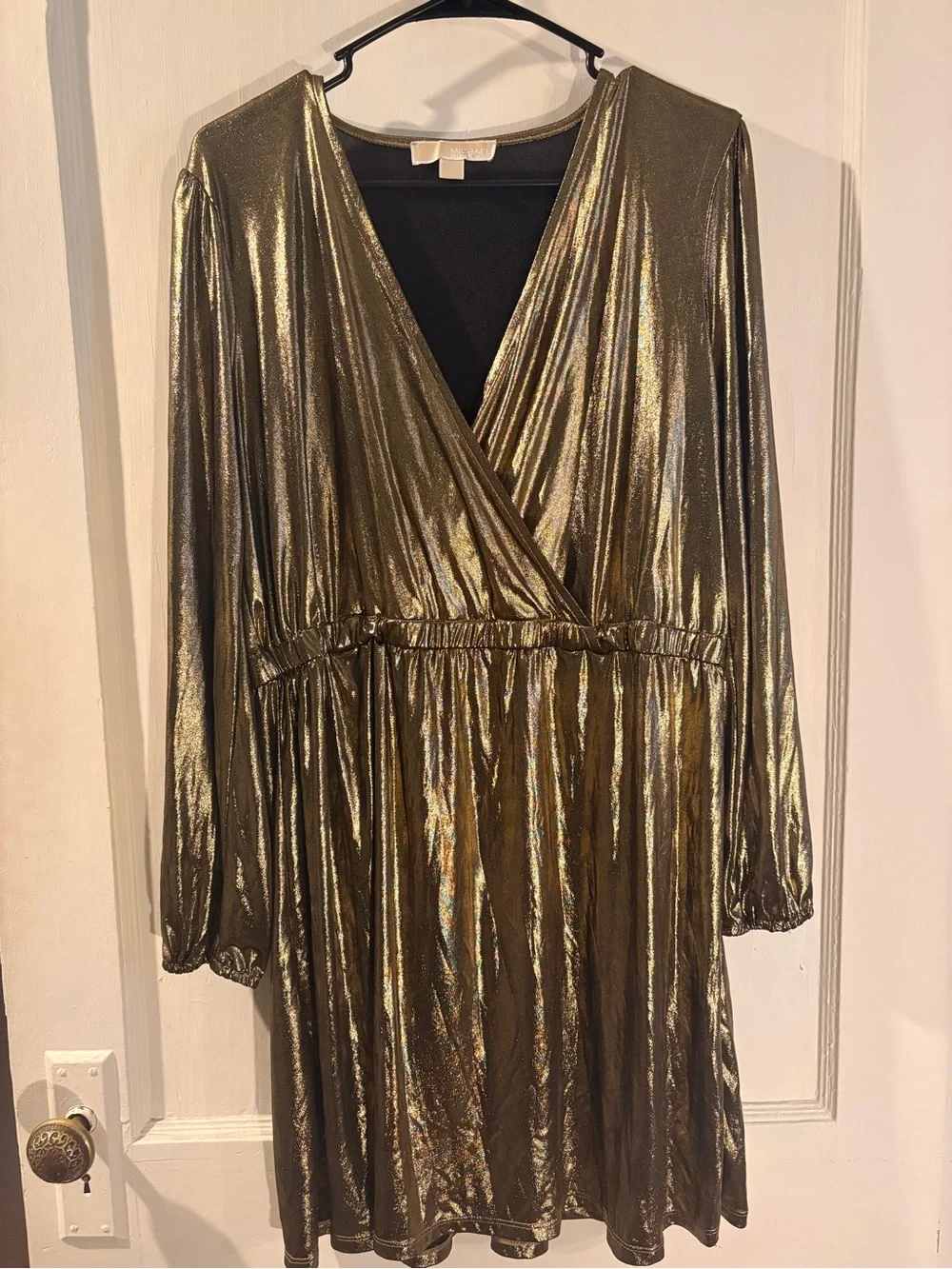 Michael Kors Black Dress with Gold Trim